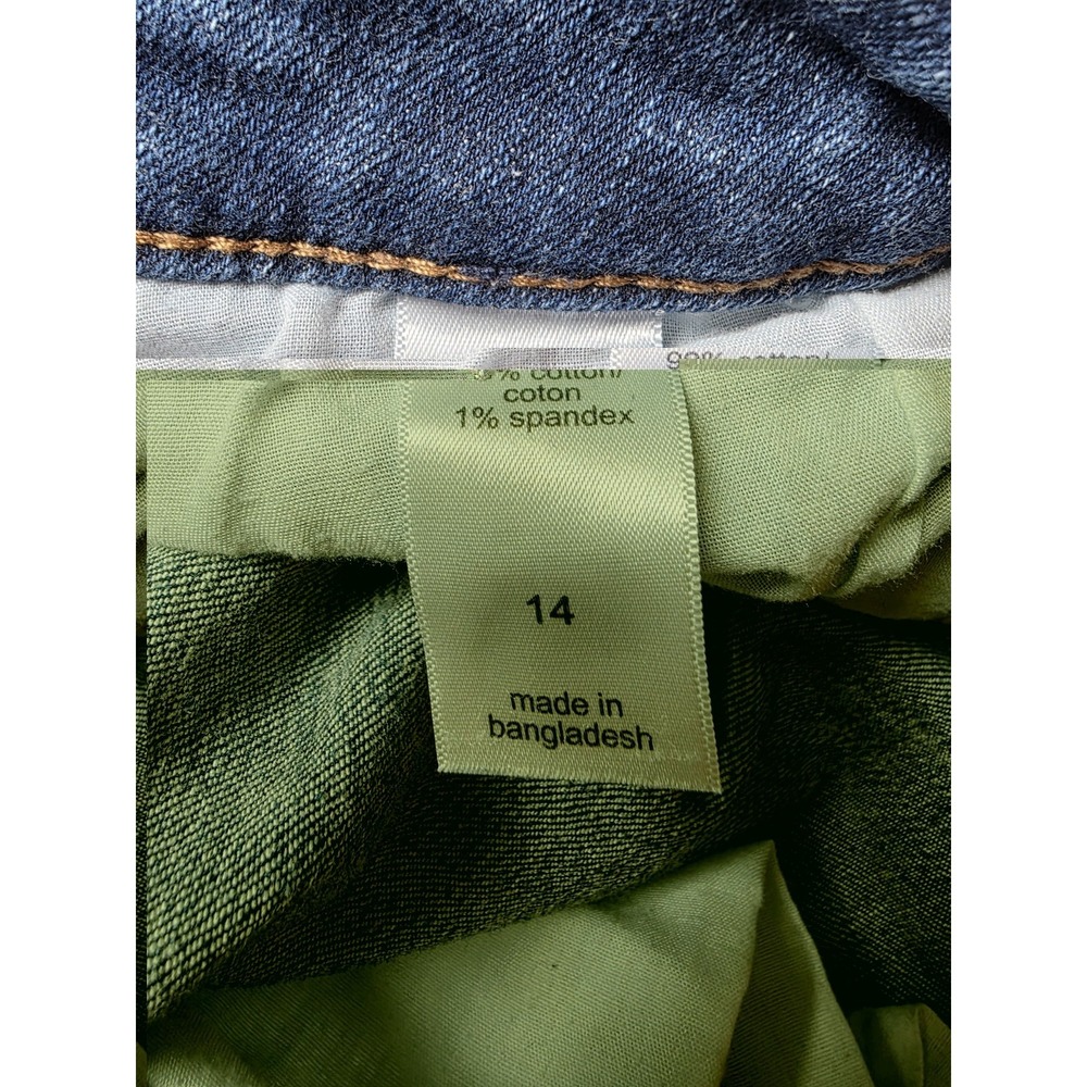 M Jeans By Maurices Women's Size 14 Jean Shorts High Rise Cut Off Button Fly - Picture 3 of 7